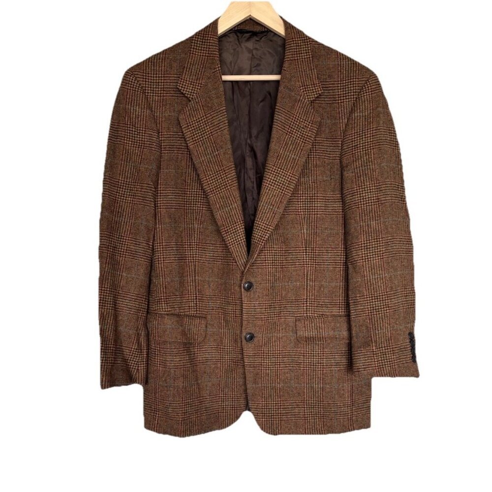 Burberrys Plaid Blazer‎ Camel Hair Dark Academia Old Money Equestrian
